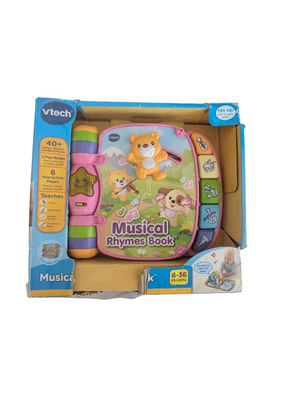 VTech Musical Rhymes Book For Babies 6-36 Months Interactive Toy With Lights & S